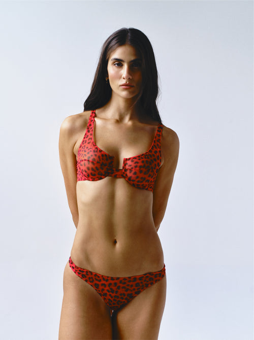 CRYSTAL CHERRY LEOPARDO BRA